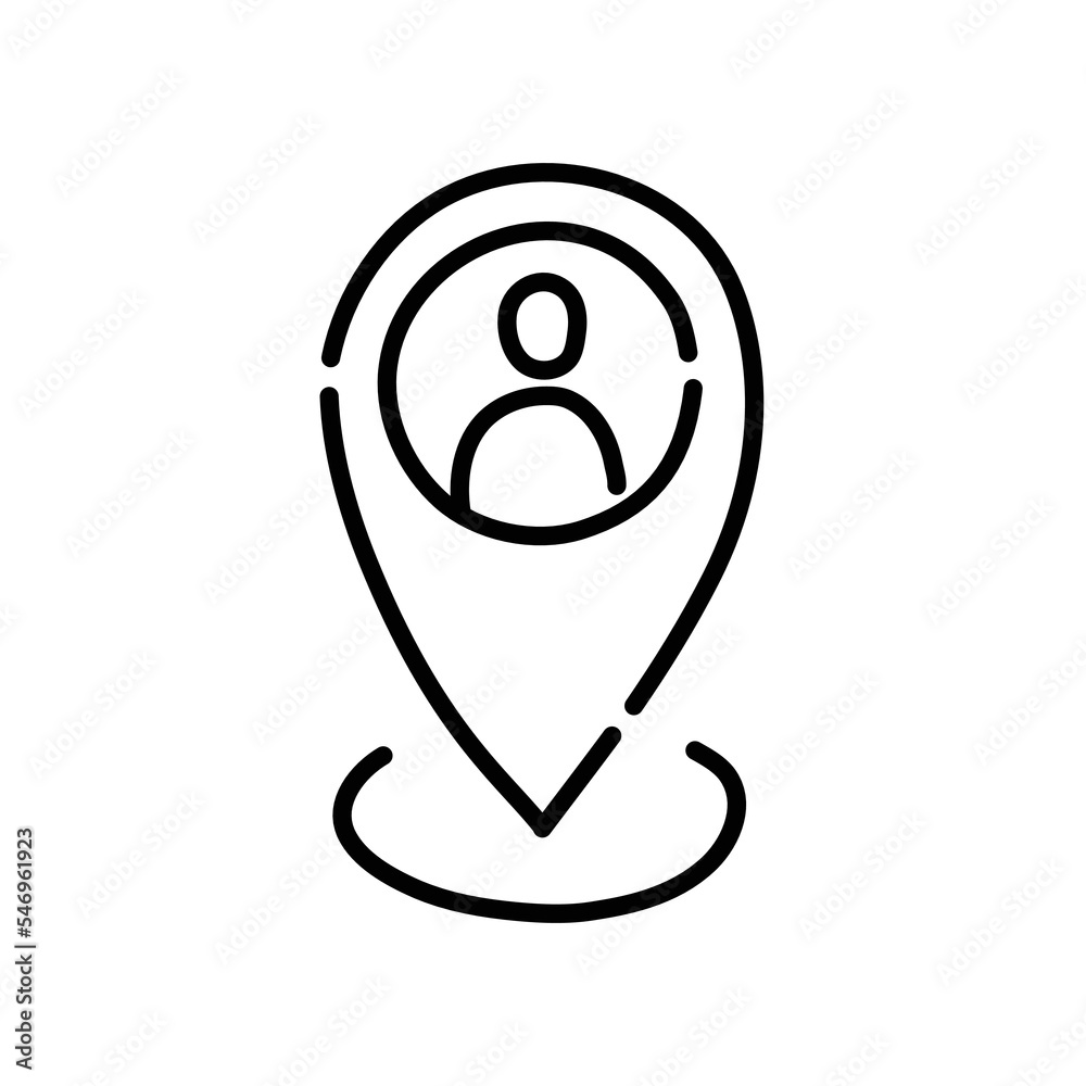 You are here doodle icon. Hand drawn black sketch. Vector Illustration. You are here doodle icon. Hand drawn black sketch. Vector Illustration.