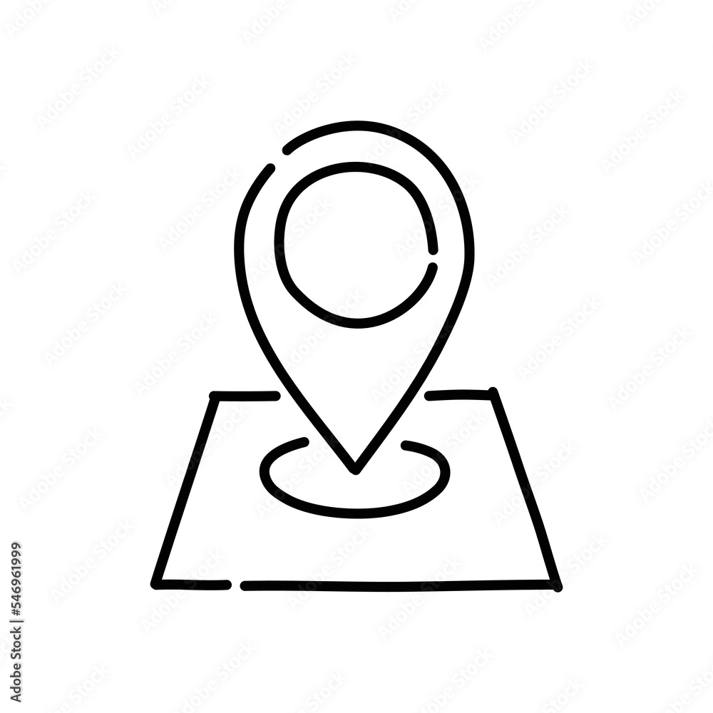 GPS tracking doodle icon. Hand drawn black sketch. Vector Illustration. GPS tracking doodle icon. Hand drawn black sketch. Vector Illustration.