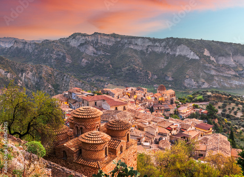 Vászonkép Stilo, Italy with the Byzantine Church at dusk.