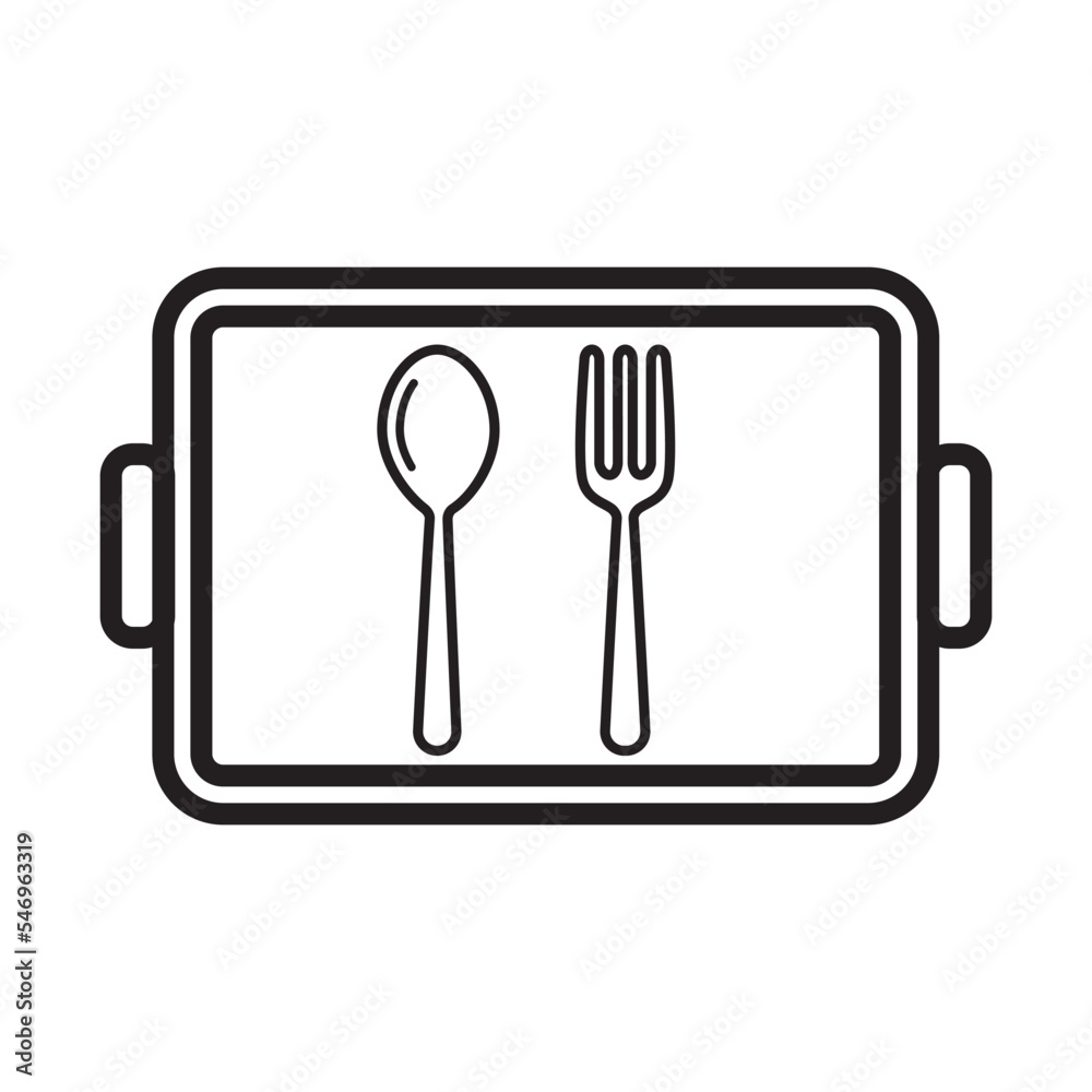 Tray icon vector logo design template Tray icon vector logo design template