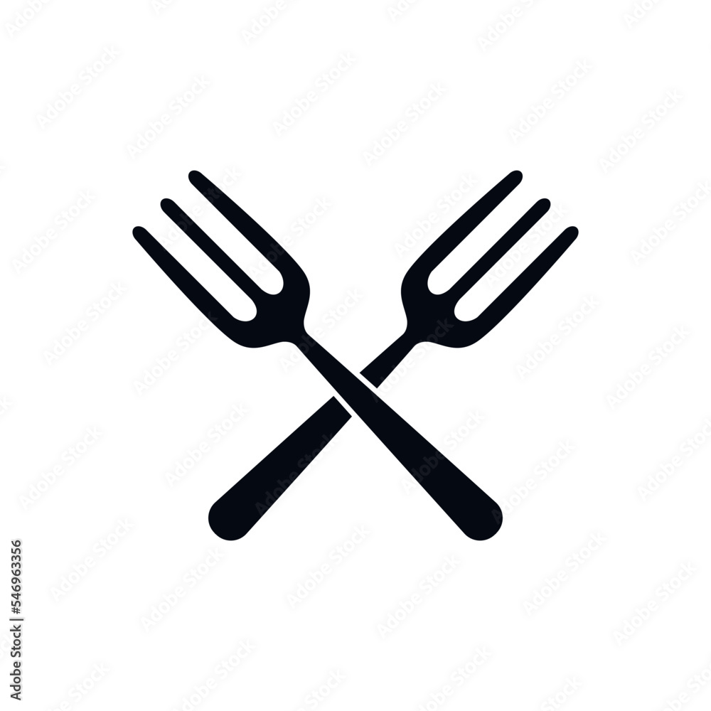 Fork icon vector logo design template Fork icon vector logo design template
