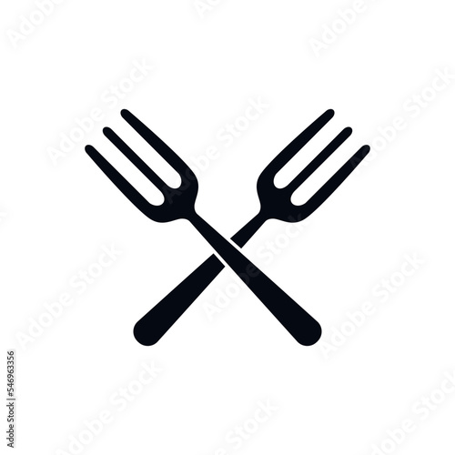 Fork icon vector logo design template