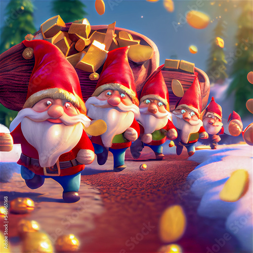 Dwarfs with gold