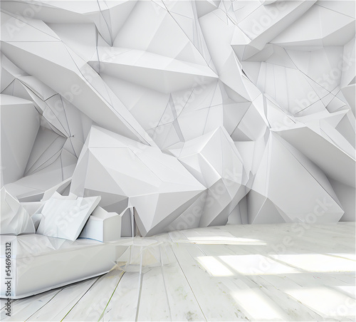 White artsy interior