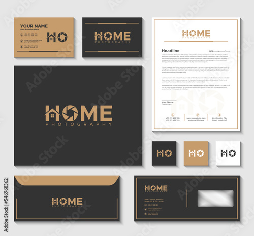 Property real estate building photography logo  with brand identity