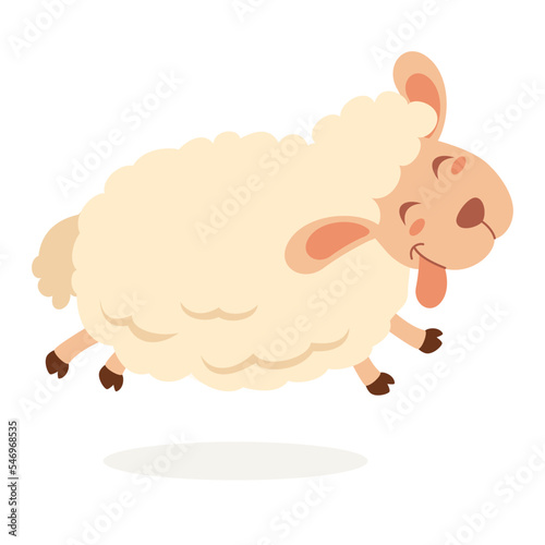 Cartoon Illustration Of A Sheep