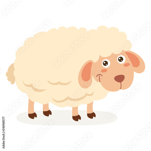 Cartoon Illustration Of A Sheep