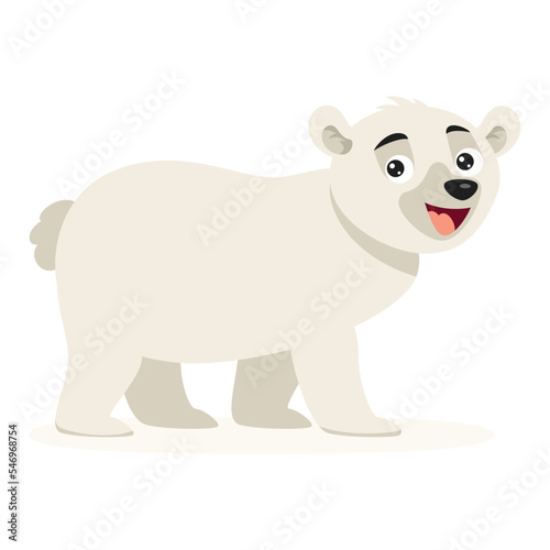 Cartoon Illustration Of A Polar Bear