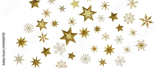 Christmas background design of snowflake and snow falling in the winter 3d illustration