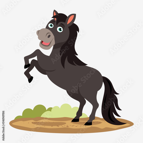 Cartoon Illustration Of A Horse