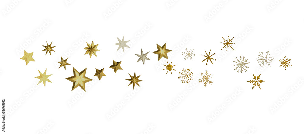 Snowflakes and bokeh lights on the blue Merry Christmas background. 3D render Snowflakes and bokeh lights on the blue Merry Christmas background. 3D render