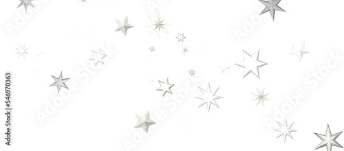 Abstract Gold Star Falling Soft Focus Background  3D rendering.
