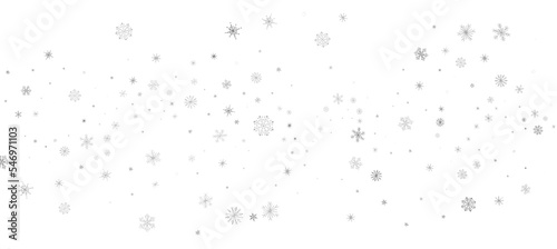 Winter christmas sky with falling snow