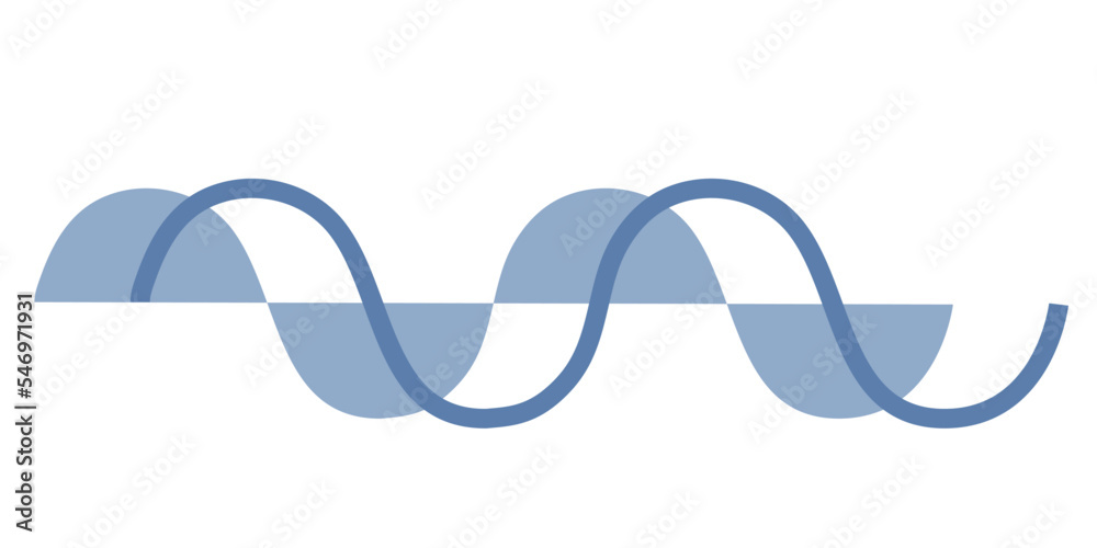 Fototapeta premium blue wave pattern