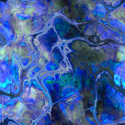 abstract marbled seamless tile in blues