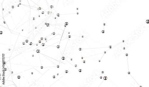 Abstract 3d render, network...