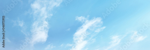 Blue sky with white cloud. The summer heaven is colorful clearing day Good weather and beautiful nature in the morning.