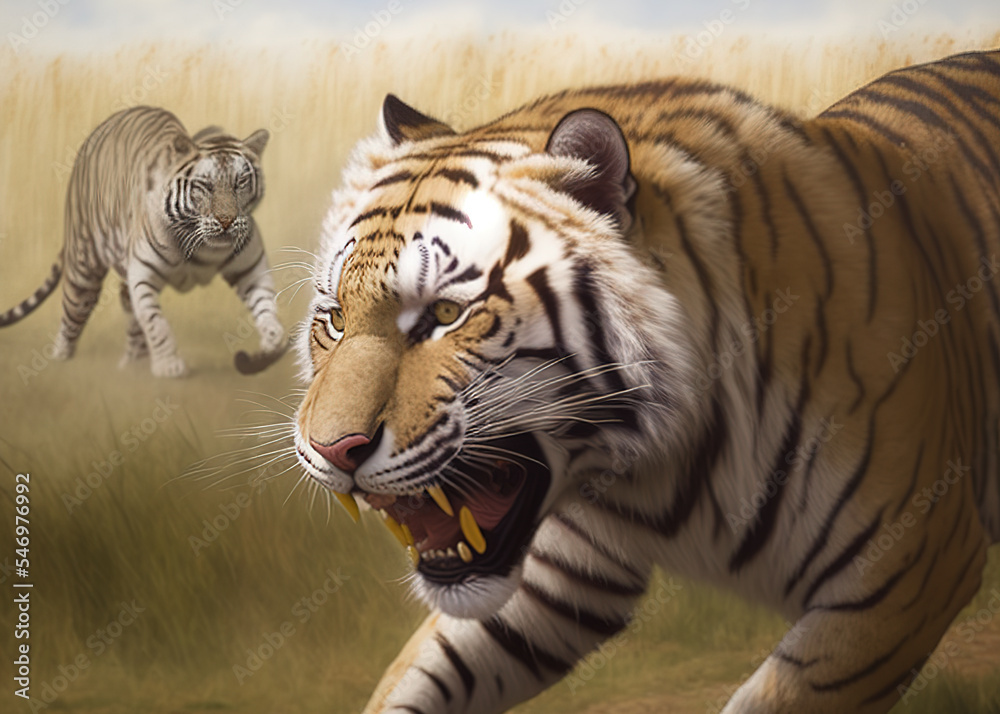 Obraz premium tigers in the wild