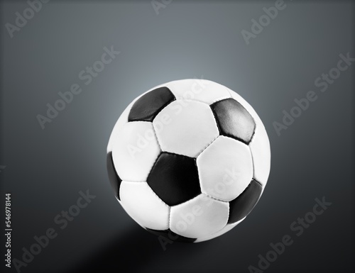 Classic black and white soccer or football ball