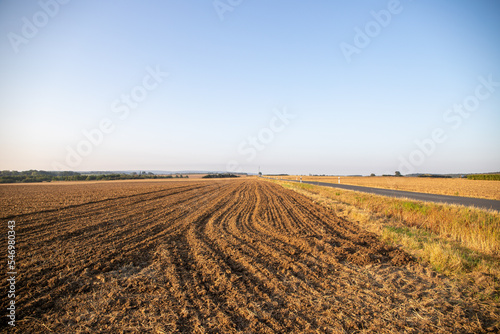 Panorama over fields Landscape in winter