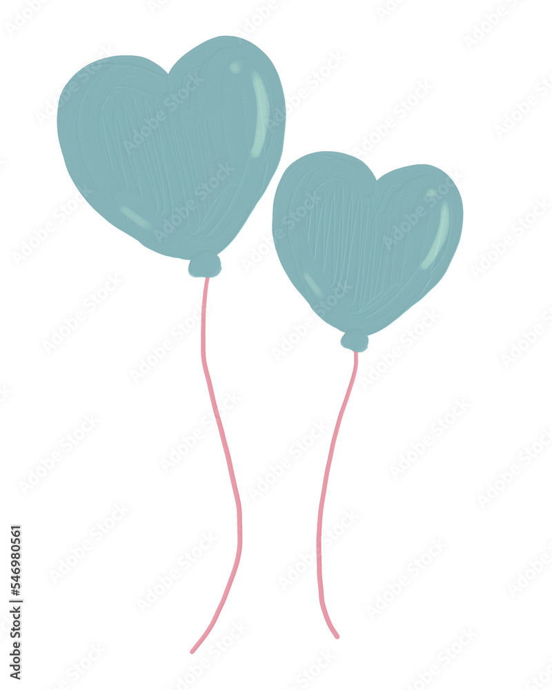 heart balloons valentines