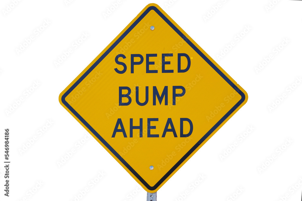SPEED BUMP AHEAD road sign