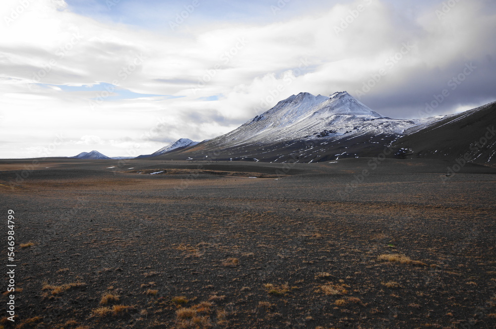 Fototapeta premium View from the Ring Road (route 1) East of Lake Myvatn in Northern Iceland