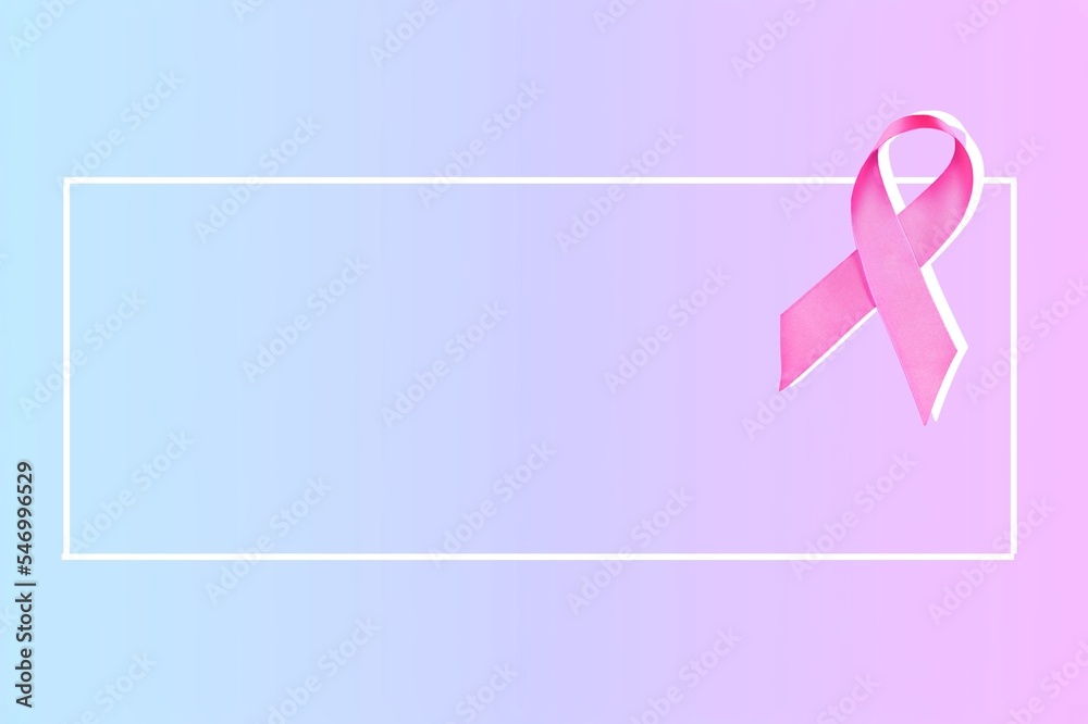 Cancer concept. Silk pink ribbon for support Cancer concept. Silk pink ribbon for support