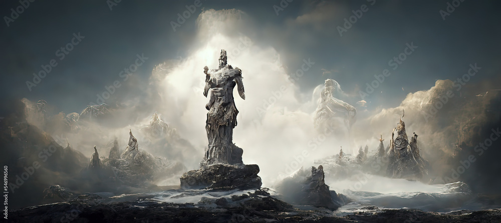 Concept art Norse and viking mythology, landscape Stock Illustration