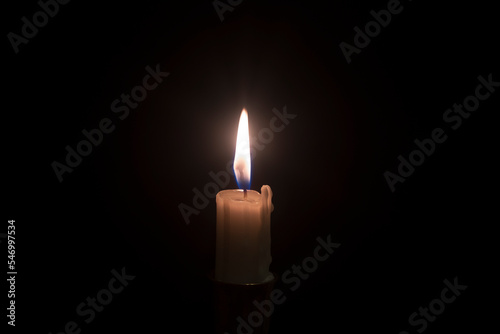 Photography zazhennaya sevcha on a black background, blackout