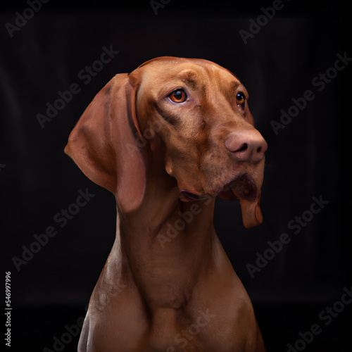 Cuadro en lienzo Close up studio photography of a dog head