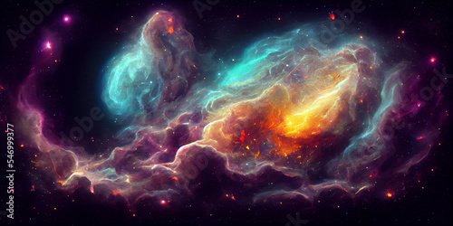 Galaxy and nebula, space © Infinite Shoreline