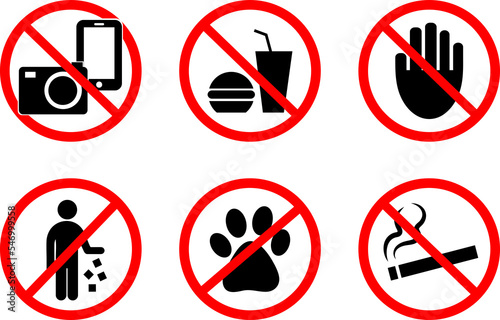 No sign set illustration