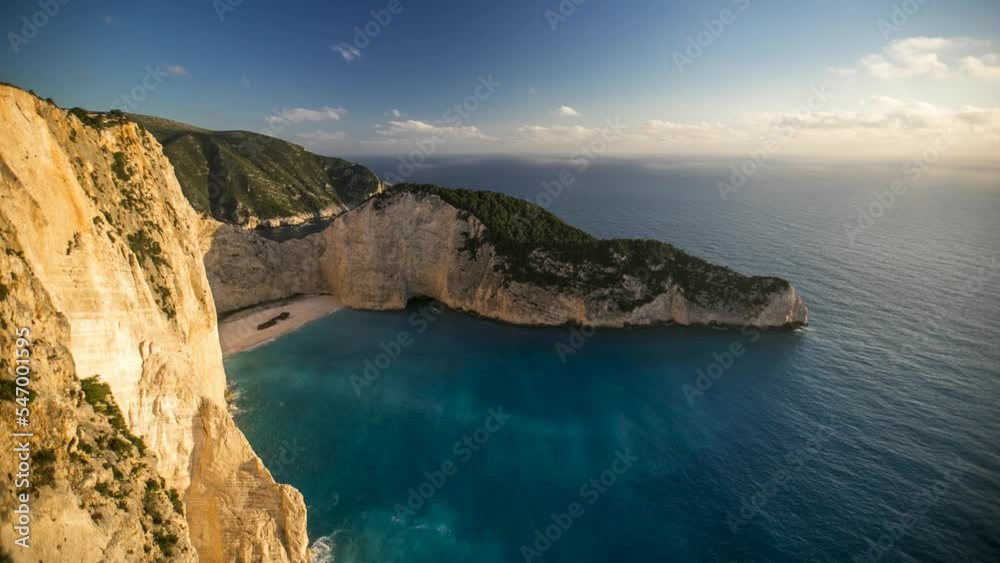  Arial video Greece. Navagio