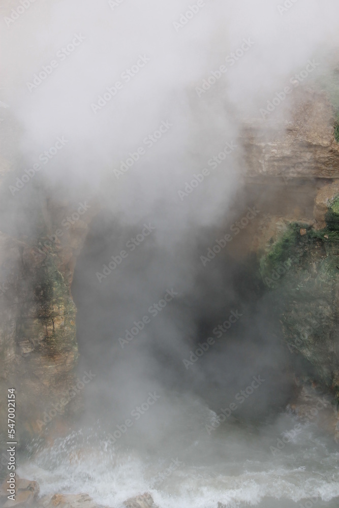 dragon geyser cave boiling steam