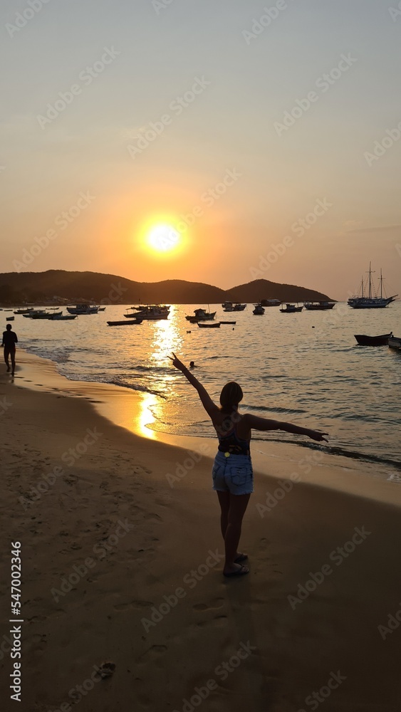 Fototapeta premium sunset on the beach