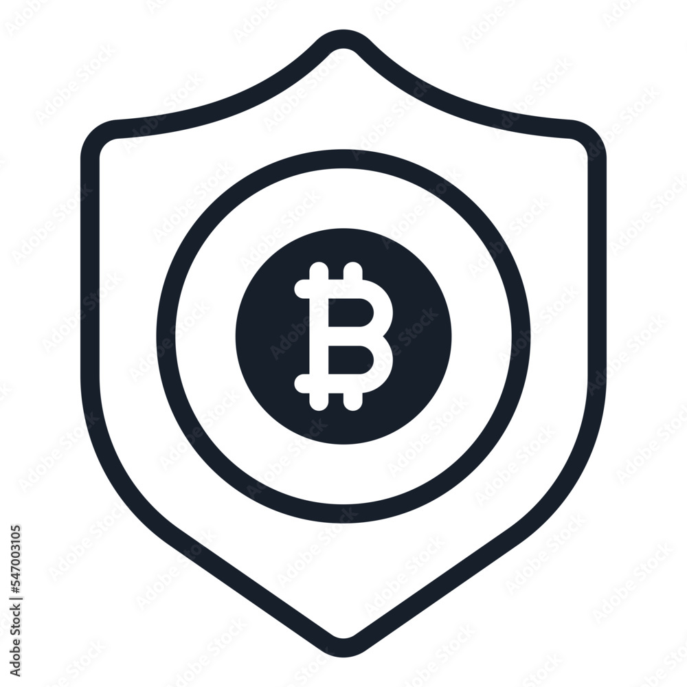 bold outline icons related to bitcoin. bitcoin currency and finance.