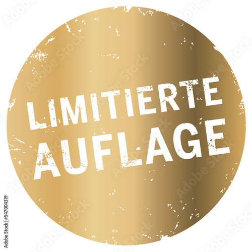 Goldener Button Limitierte Auflage