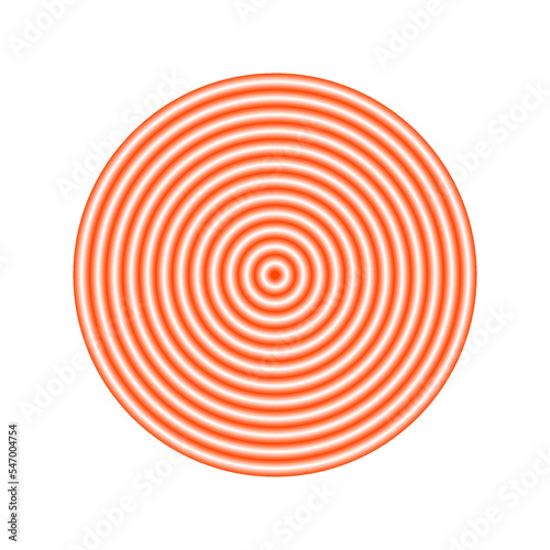 Red concentric ripple circles. Sonar or sound wave rings. Epicentre, target, radar concept. Radial signal or vibration element