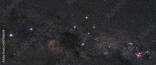 The southern hemisphere night sky with the Southern Cross at center