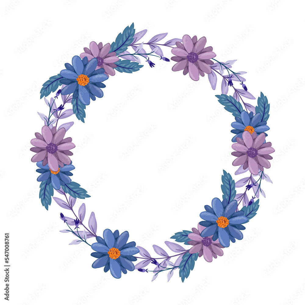 blue purple flower arrangement watercolor illustration blue purple flower arrangement watercolor illustration
