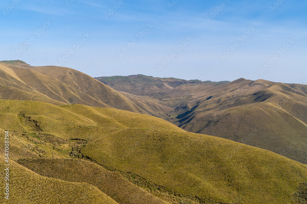 Beautiful view of mountains, hills and meadows. Landscapes of national parks of South America Beautiful view of mountains, hills and meadows. Landscapes of national parks of South America