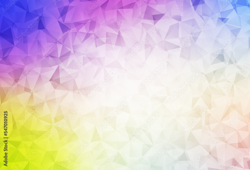 Light Multicolor vector abstract mosaic background.