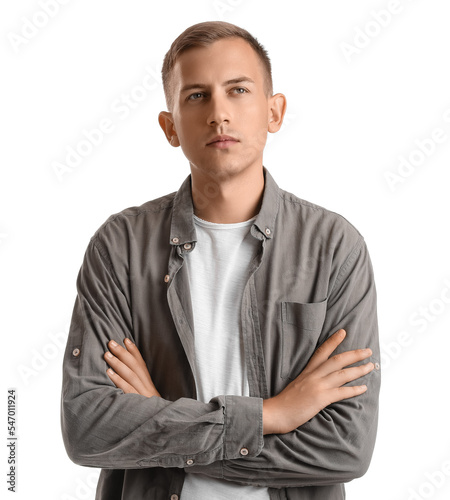 Thoughtful handsome man on ...
