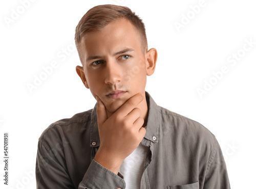 Thoughtful handsome man on ...