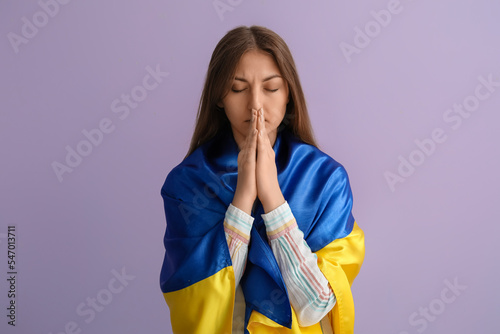 Young woman with Ukrainian ...