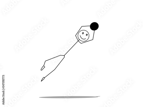 Cartoon vector stickman soccer football. goalkeeper