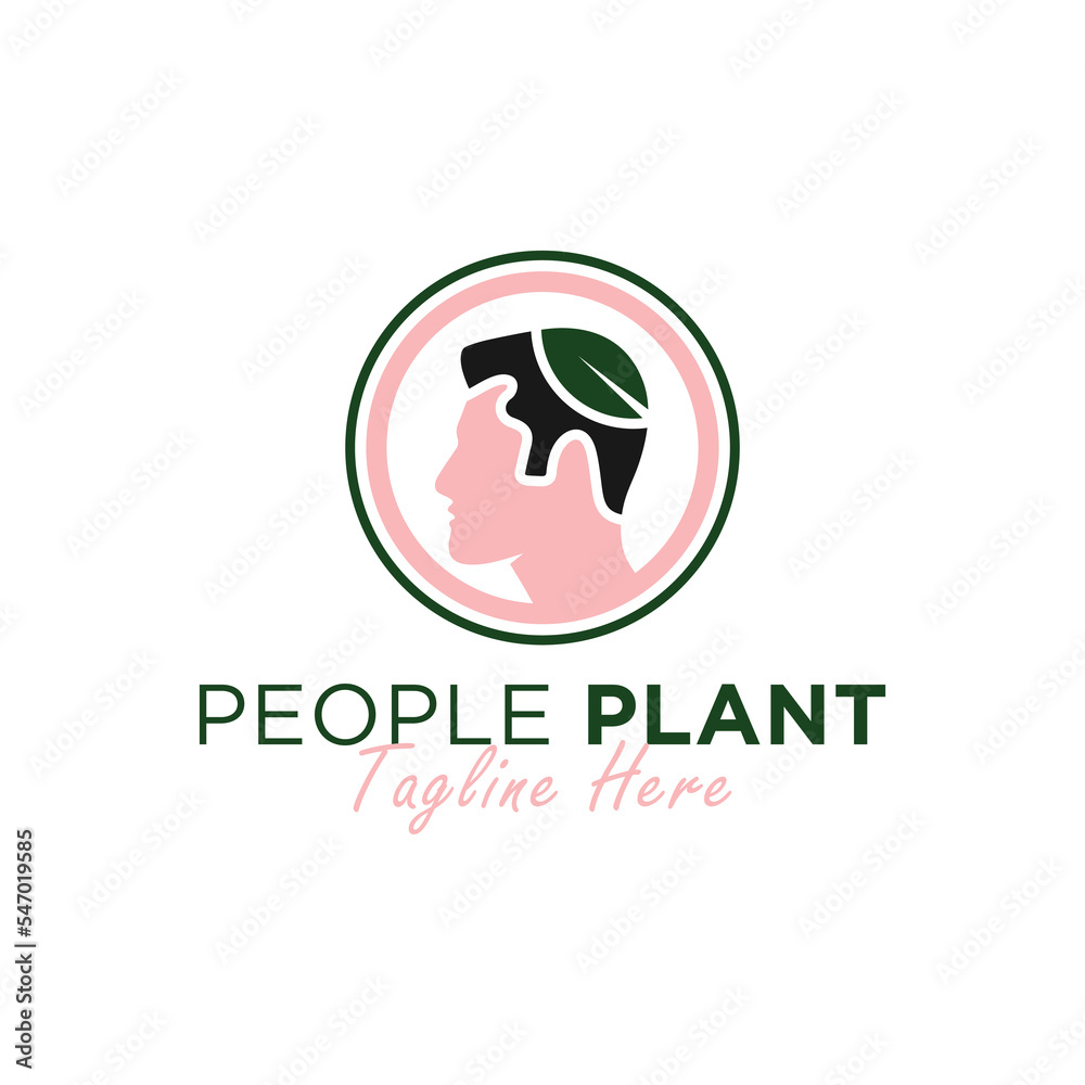 plant man vector illustration logo design plant man vector illustration logo design