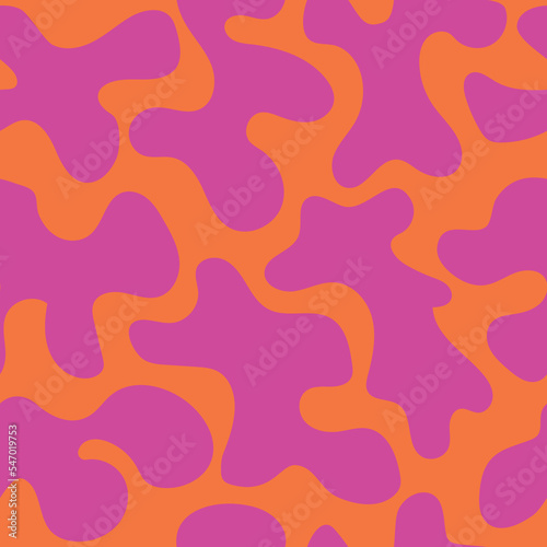 patrón vectorial sin costura de manchas, abstracto en color fucsia 