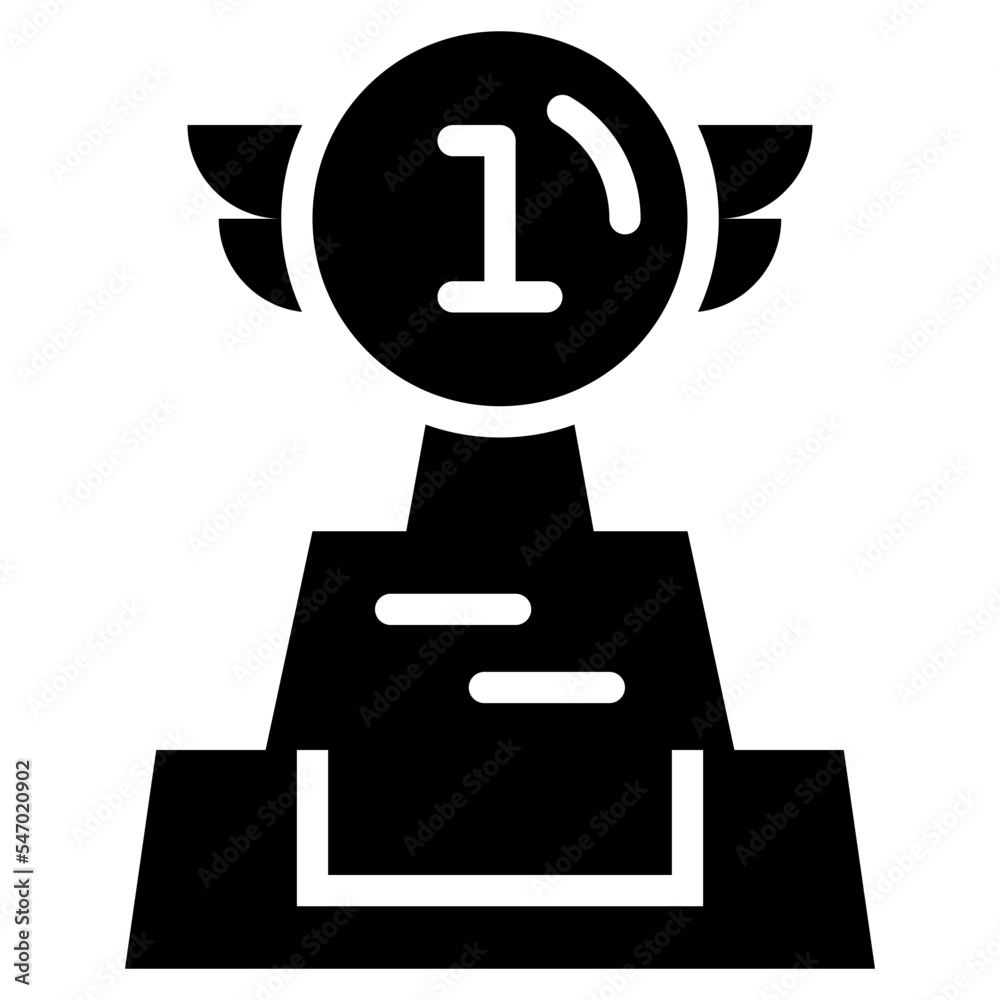 trophy winner challenge prize reward icon solid glyph trophy winner challenge prize reward icon solid glyph